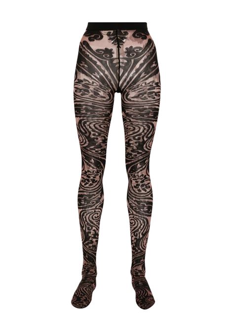 Brown Tattoo jacquard tights Wolford x etro - women WOLFORD X ETRO | Lifestyle | 176209294